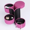 Supply GUANYA jewelry box, small cylindrical velvet jewelry box, three-layer cylindrical storage box details Picture